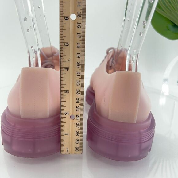 Melissa Melissa Bass Ad Oxford Sneaker Size 9 Pink Rubber Chunky Platform Shoe - Picture 9 of 16